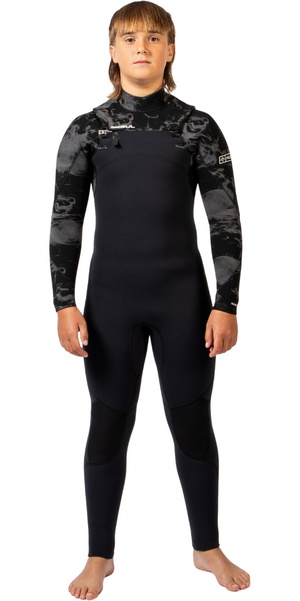 2026 Gul Junior Yulex Flexor 5/4mm Chest Zip Wetsuit FX1229 - Black / Smoke